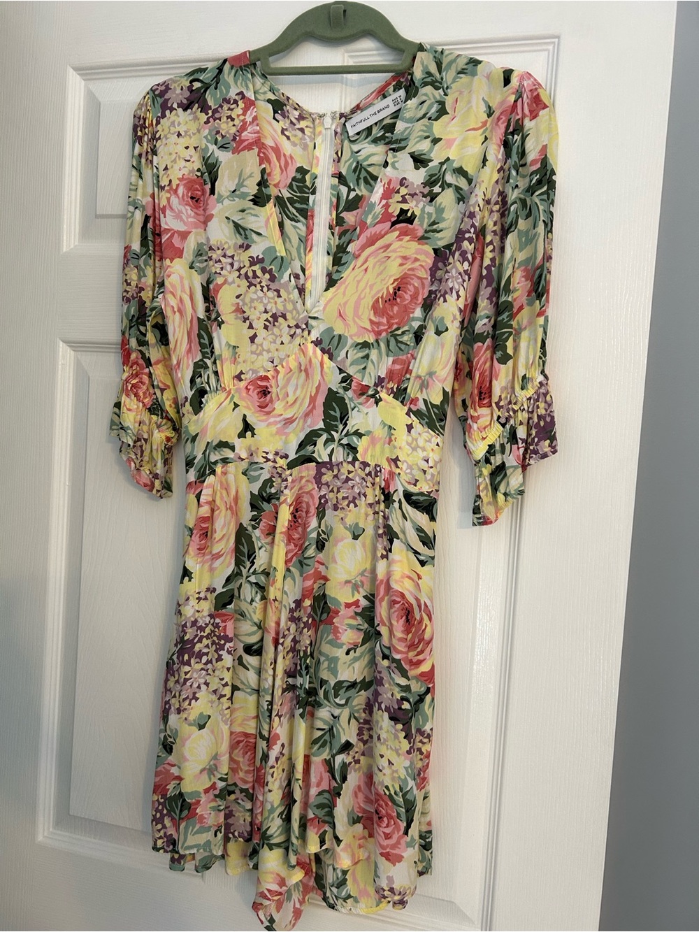Anthropologie Floral V-Neck Romper in Multi-Color